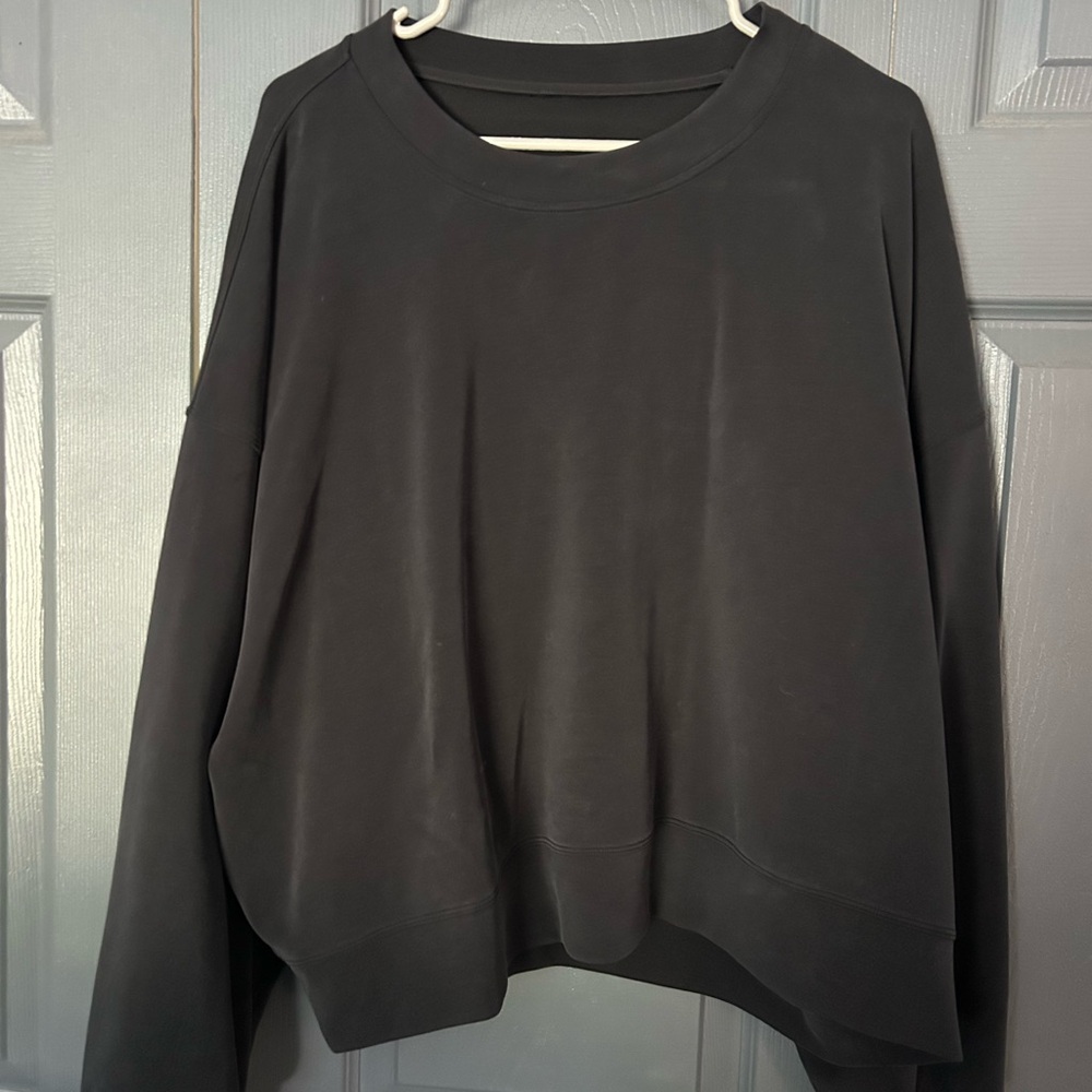 Black/Dark Gray Lululemon SoftStream Crewneck